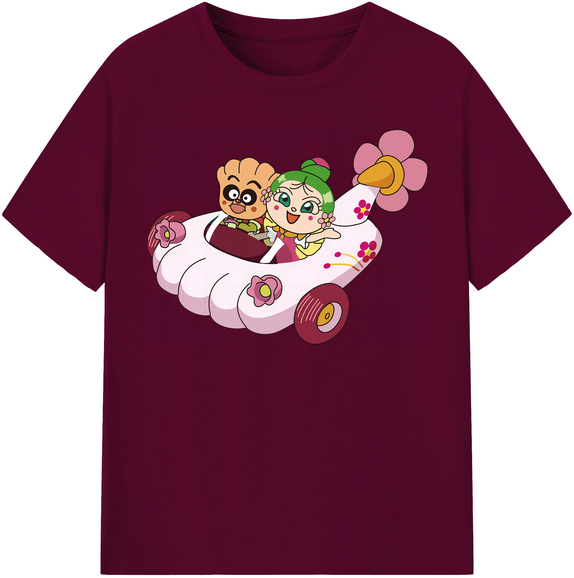 （画像用） アンパンマン Anpanman レディースカジュアルプリントTシャツ（綿100％）